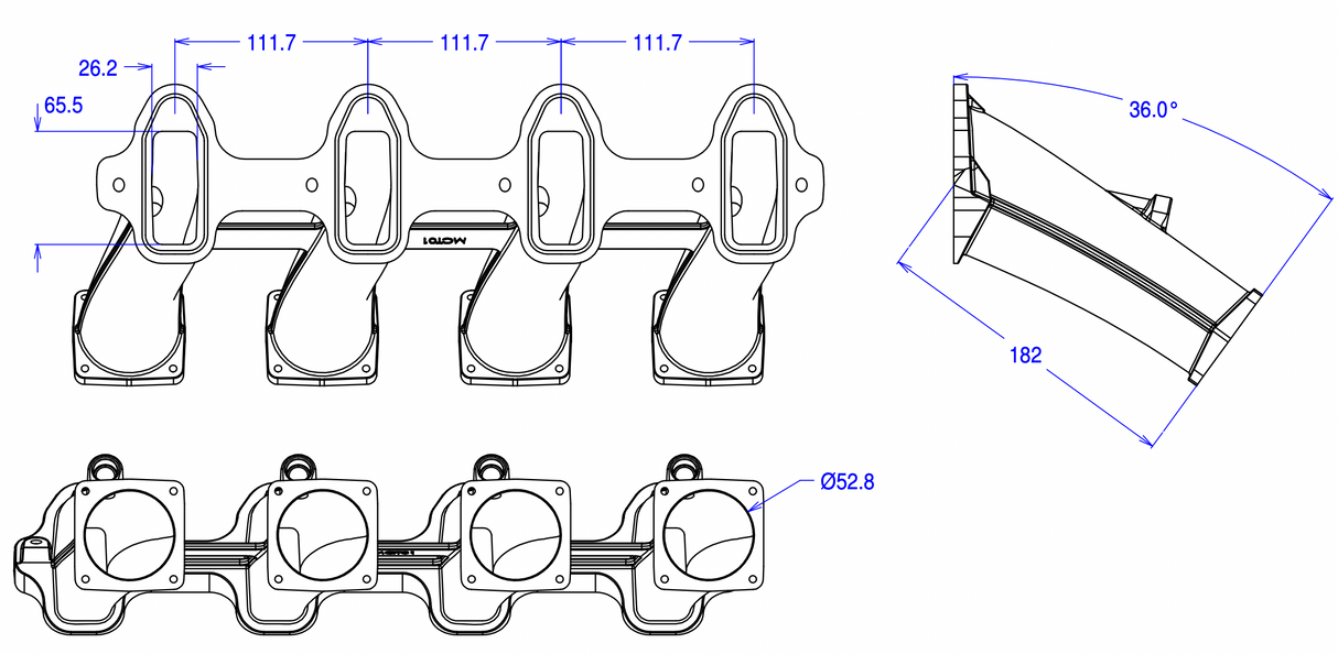 GM LS1 LS2 & LS6 Jenvey SFD52 Inlet Manifold ONLY for 8 individual SFD throttle bodies