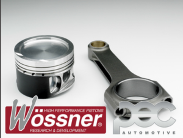 Wossner Mitsubishi Lancer Evo 8 9 2.0 16v Turbo 4G63T 9.0:1 Forged Pistons & PEC Rods Set