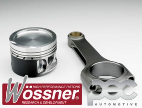 Wossner VW AUDI 1.8 20V Turbo 9.5:1 High comp Forged Pistons & PEC Rifle Drilled Rods Set