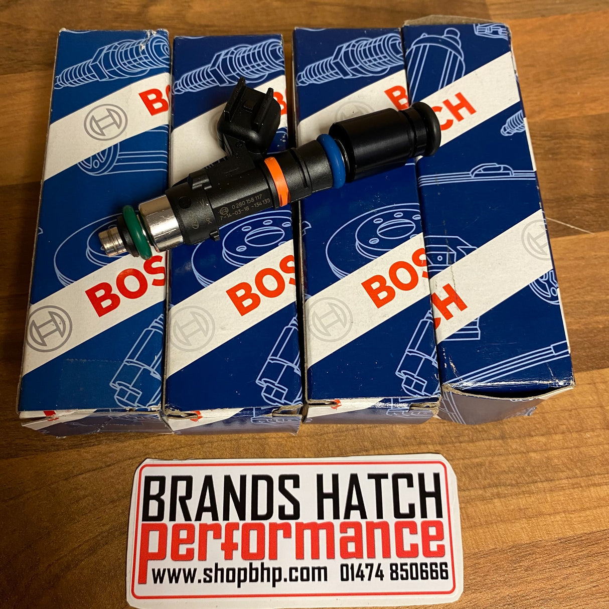 Ford Cosworth YB GENUINE Bosch 550cc Fuel Injectors & Height Adaptors X4