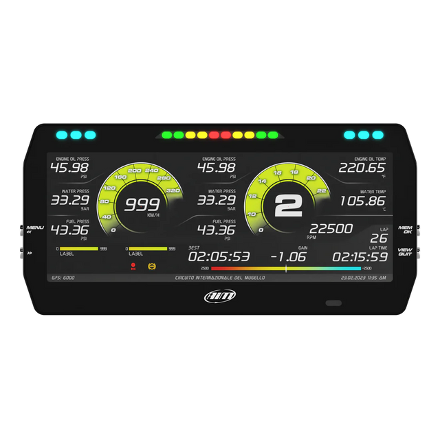 AIM 10" TFT MXT Strada 1.3 Digital Display Dash - Race or Road Icons - CAN or OBDII