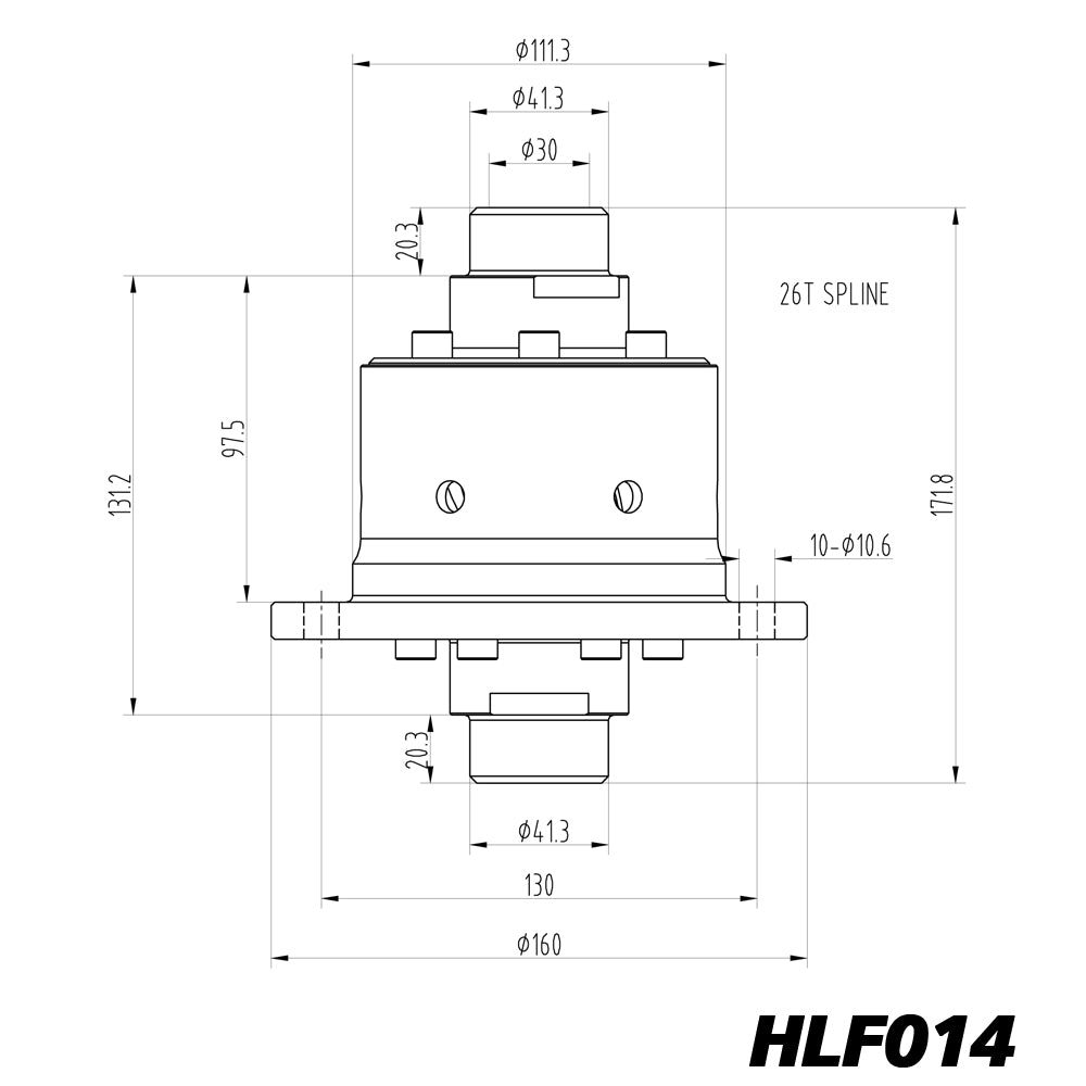 Blackline Ford Sierra 7" / Caterham Helical LSD Limited Slip Diff HLF014