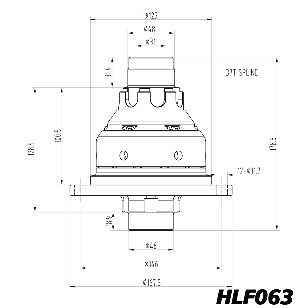 Blackline VW Golf MK5 GTI / GT TDI / TSI GT 02Q Gearbox LSD Limited Slip Diff HLF063