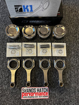 Ford Cosworth YB Turbo 8.0:1 91.5mm Wiseco Forged Piston Kit  & K1 H Beam Rods