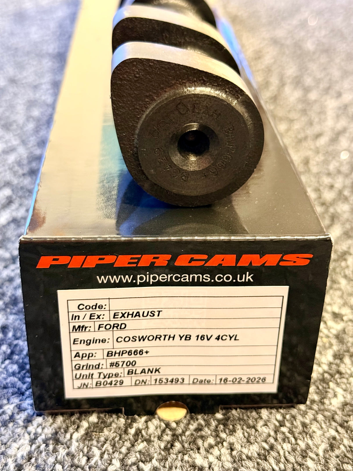 Ford Cosworth YB BHP666+ Piper Camshaft ULTIMATE ROAD CAM - 2026 Profile Update