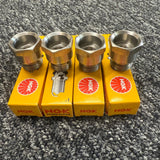 Ford PINTO RS2000 OHC Spark Plug Adaptors With 4x DPR9EA-9 Plugs - STAINLESS STEEL