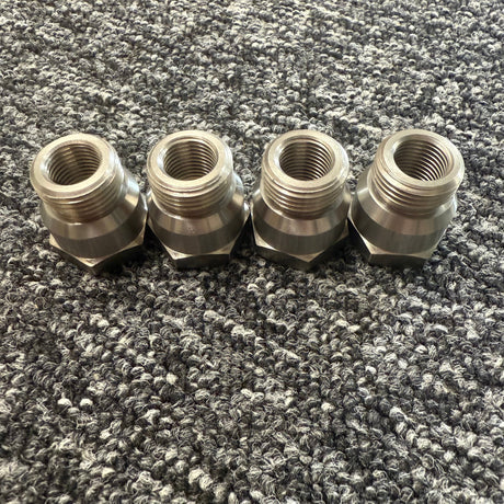 Ford PINTO RS2000 OHC Spark Plug Adaptors With 4x X24EPR-U9 Denso - STAINLESS STEEL