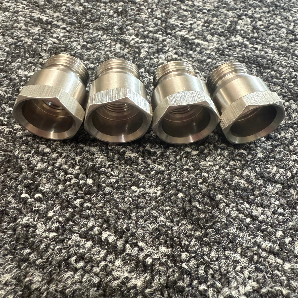 Ford PINTO RS2000 OHC Spark Plug Adaptors With 4x DPR9EA-9 Plugs - STAINLESS STEEL