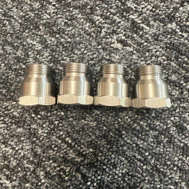 Ford PINTO RS2000 OHC Spark Plug Adaptors With 4x X24EPR-U9 Denso - STAINLESS STEEL