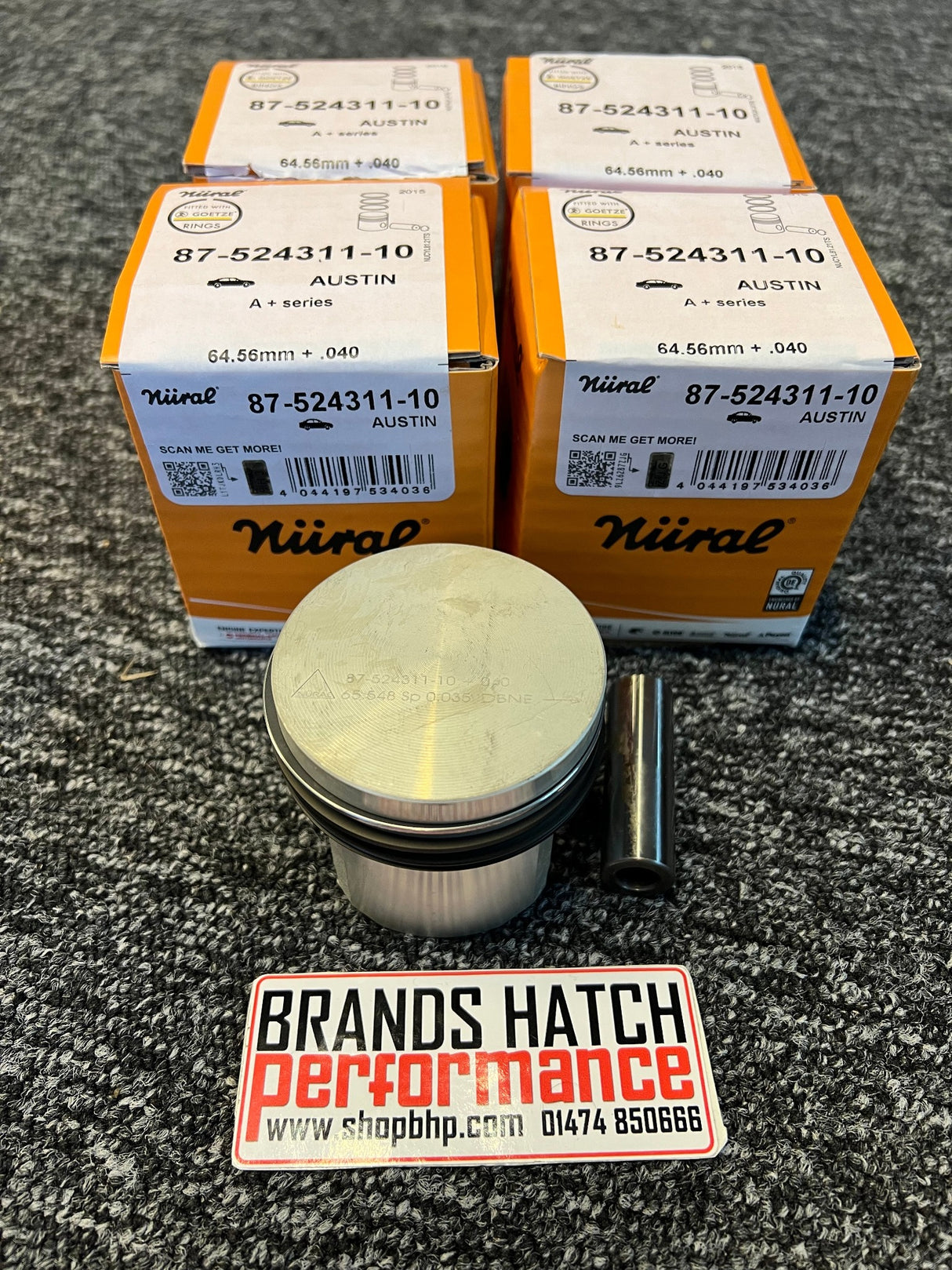 Austin Rover Mini A Series 998cc +0.040" 65.58 bore slipper Flat Top Pistons