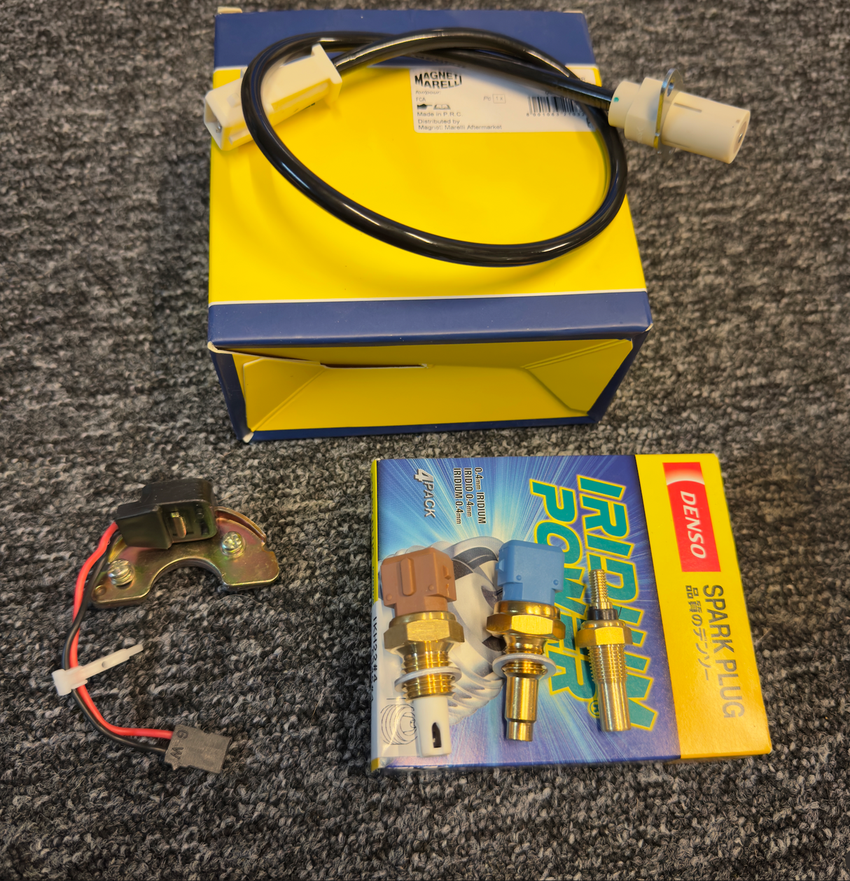 Ford Cosworth YB Temperature & Pickup Sensor Kit - 5 Sensors & Denso IK24 Plugs - Sen8d Marelli