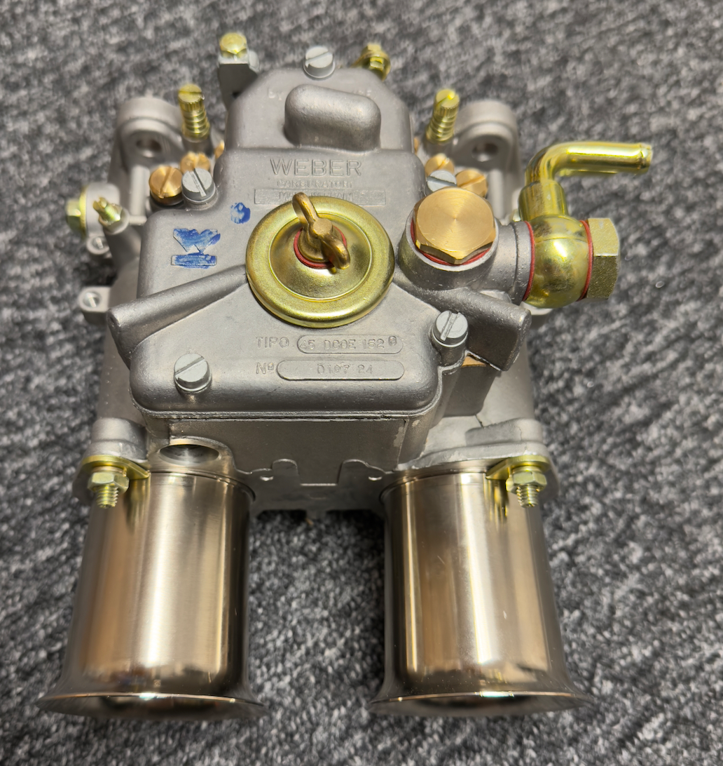 New 45 DCOE 152G Carburetor With Air Horns - Replacement For Weber, Solex, Dellorto