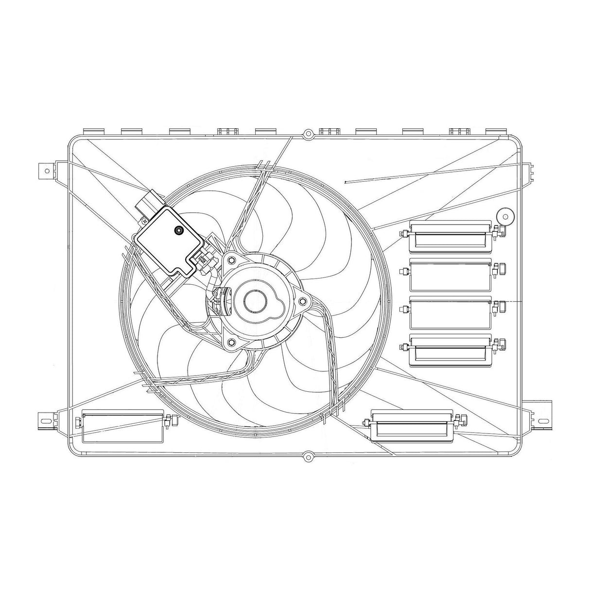 FORD Fan, engine cooling  - VEMO V25-01-1563
