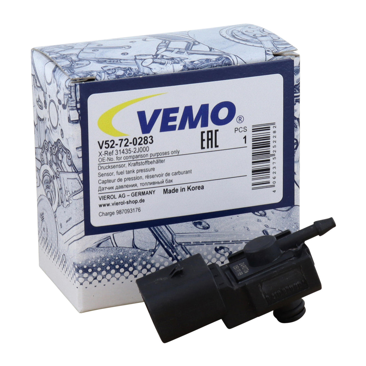 HYUNDAI Sensor, fuel tank pressure  - VEMO V52-72-0283