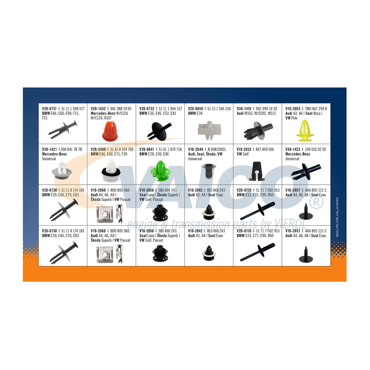 UNIVERSAL Assortment, fasteners  - VAICO V99-1008