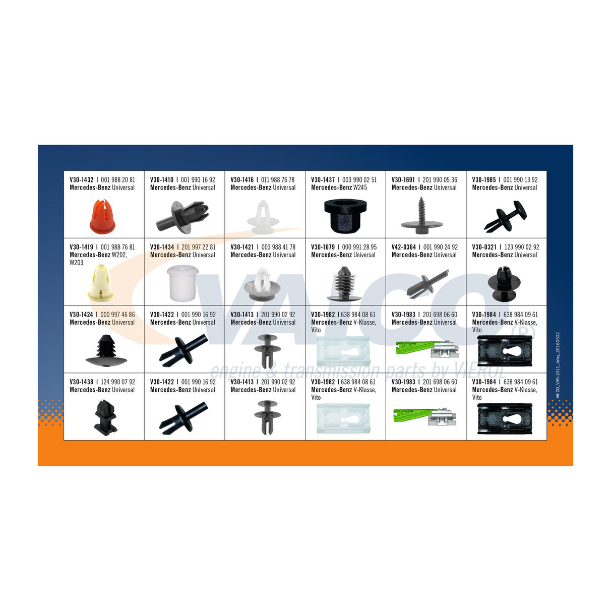 UNIVERSAL Assortment, fasteners  - VAICO V99-1011