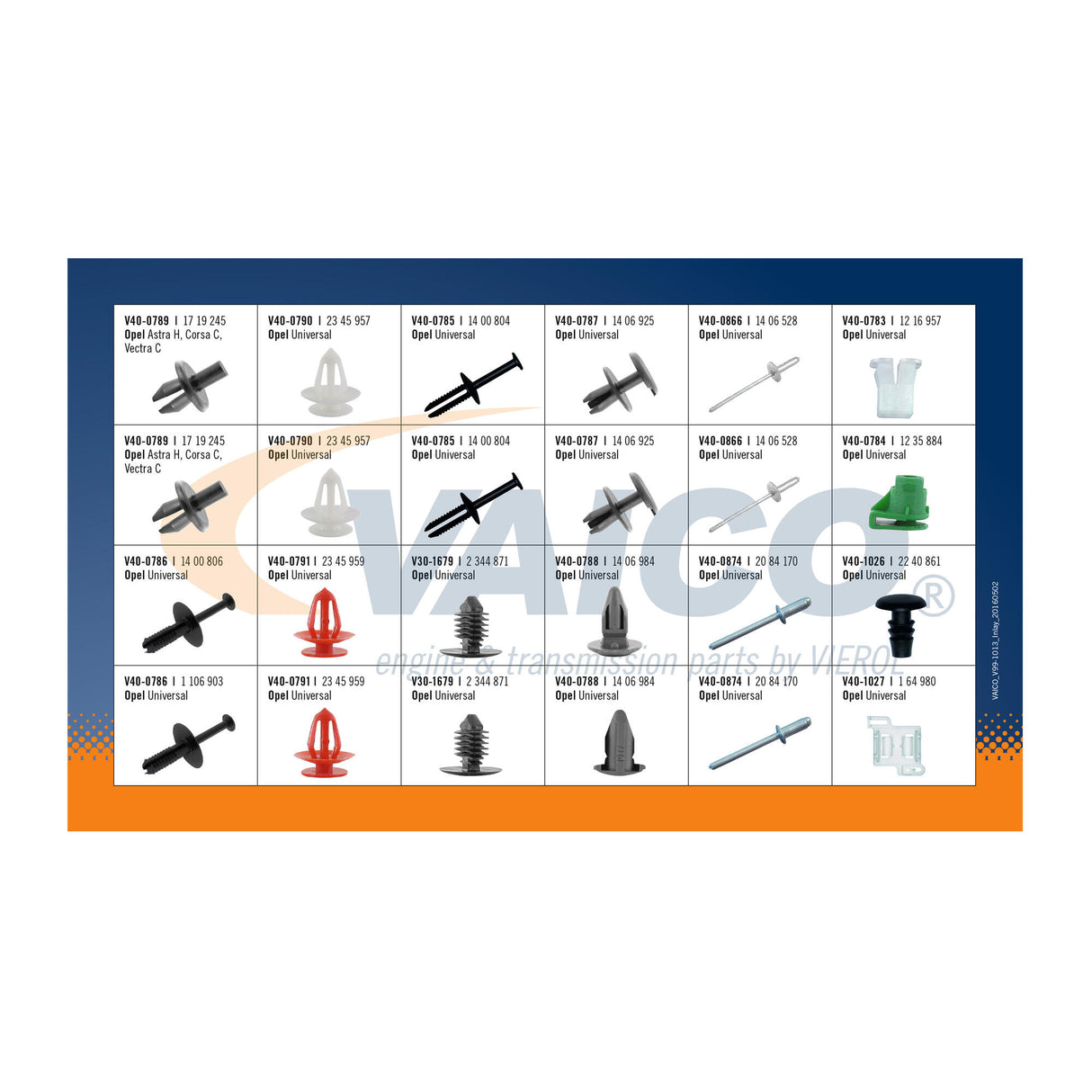 UNIVERSAL Assortment, fasteners  - VAICO V99-1013