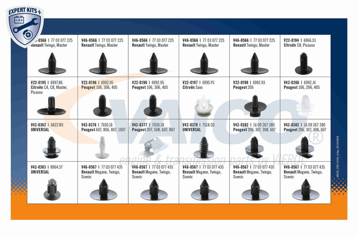 Assortment, fasteners - V99-1034