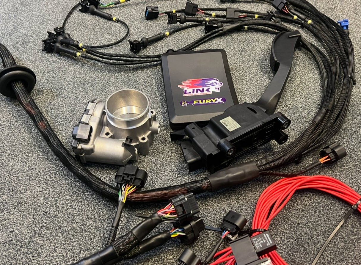 Ford RS Cosworth YB Link G4X Fury inc. Wiring Engine Loom, Bosch 1000CC Injectors, K20 Coil kit & DBW E-Throttle