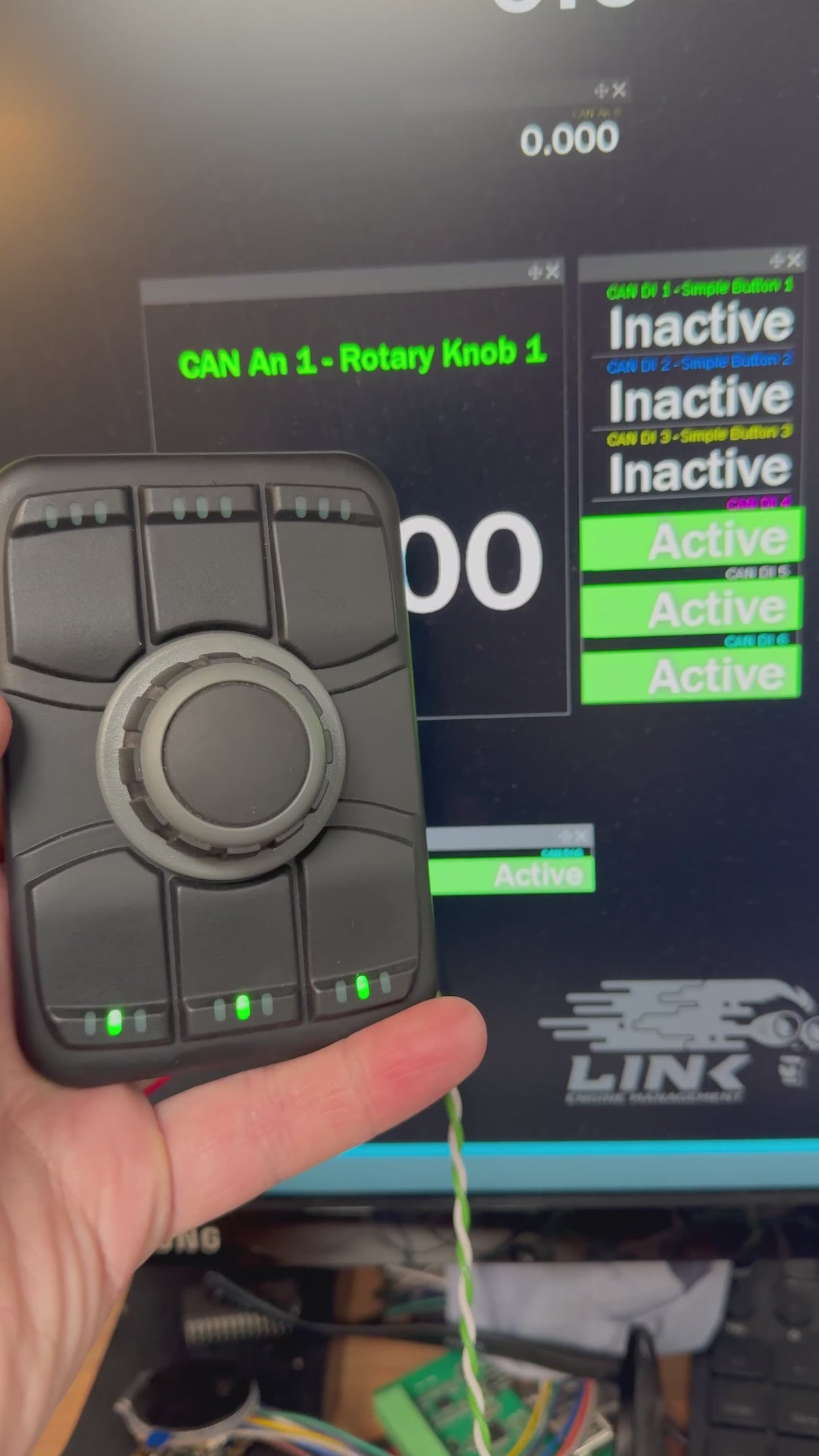 Link ECU - CAN Keypad - Grayhill 3JG2 Keypad Rotary Knob Encoder - 3J0005-G2-C3GG CAN BUS VEHICLE INTERFACE CONTROLLER PLUS