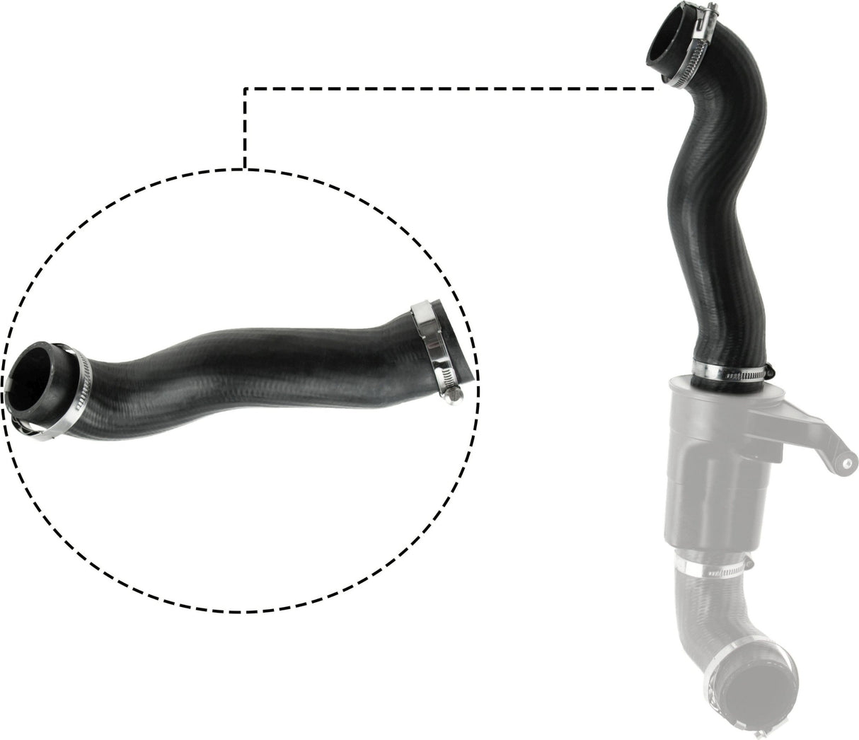 Mini Cooper S JCW R55 R56 R57 N14 N18 GATES Turbo Charger Hose 09-0718