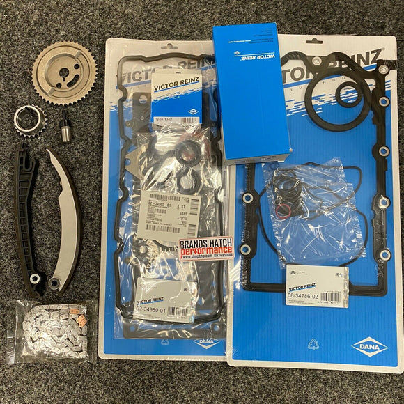 Mini Cooper One W10B R50 R52 MLS Reinz Full Gasket Set & Timing Chain Kit & Head Bolts