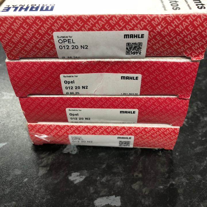 4 X Vauxhall Opel Lotus Z20LET Z20LER Z20LEH +0.25 86.25 mm MAHLE Piston Rings