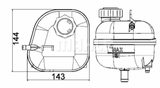 Mini Cooper S R52 R53 W11B16A MAHLE / BEHR Coolant Expansion Header Tank CRT85001S