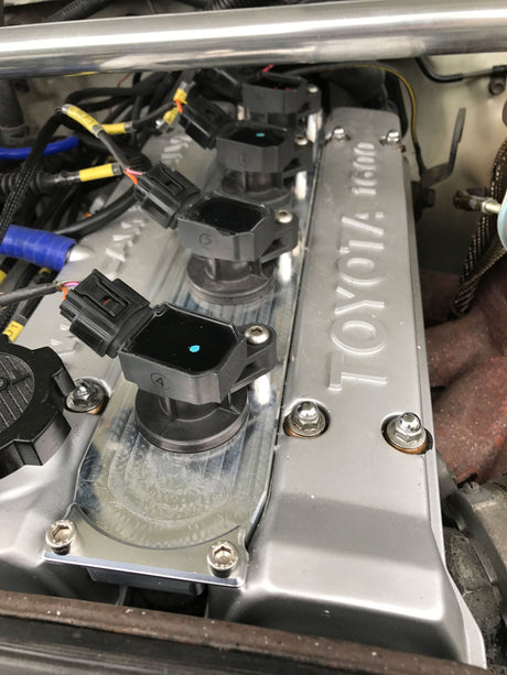 Toyota AE86 4AGE - 1NZ 2NZ Coil on Plug conversion Plate With 1NZ / 2NZ Coils