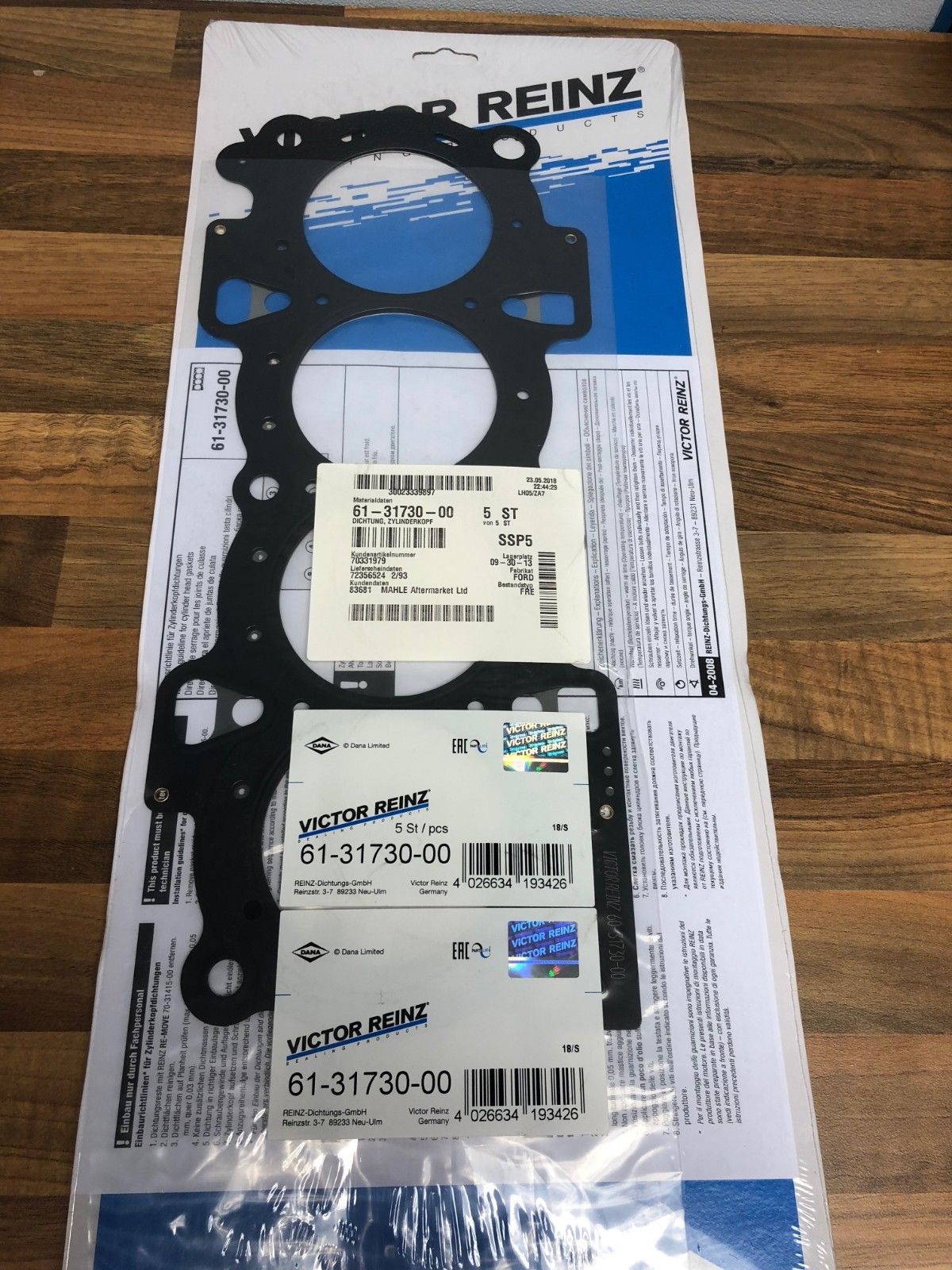 Ford Fiesta IV V Mk4 Mk5 1.6 I Zetec S SE Multilayered Steel MLS Reinz Head Gasket