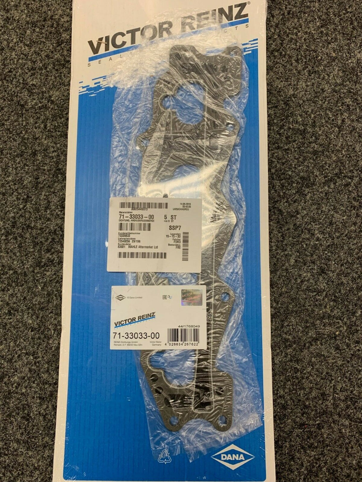 Reinz 71-33033-00 Inlet Manifold Gasket Fits 1.6 1.8 Ford Escort Silvertop Zetec