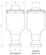 ITG Universal Air Box ARAB65 Air Box with 58mm ID Filter