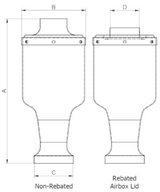 ITG Universal Air Box ARAB65 Air Box with 73mm ID Filter