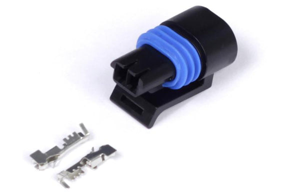 Haltech Plug and Pins Only  Delphi 2 Pin GM style Coolant Temp Connector (Black)