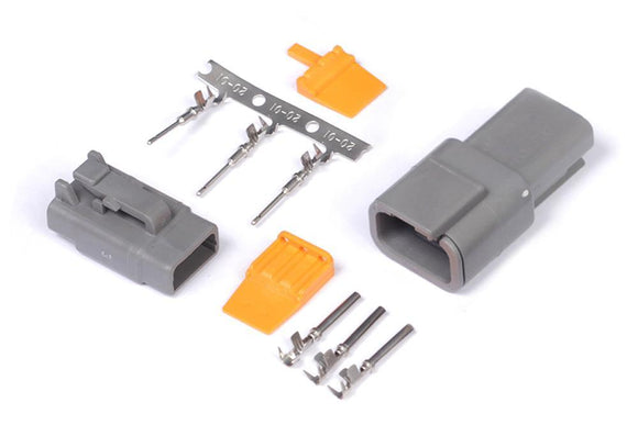 Haltech Plug and Pins Only  Matching Set of Deutsch DTM 3 Connectors (7.5 Amp)