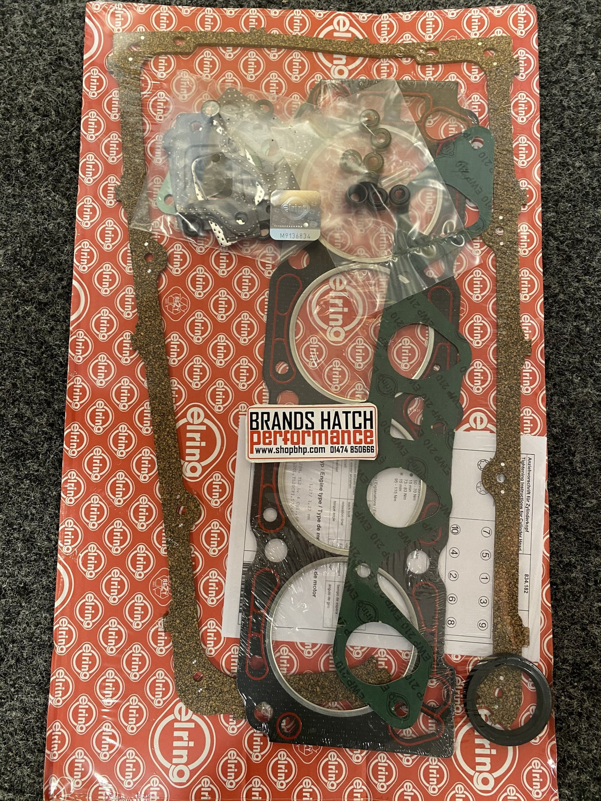 Ford 2.0 Scorpio Sierra Transit Pinto OHC EFI WIDE ROCKER Elring Head Gasket Set