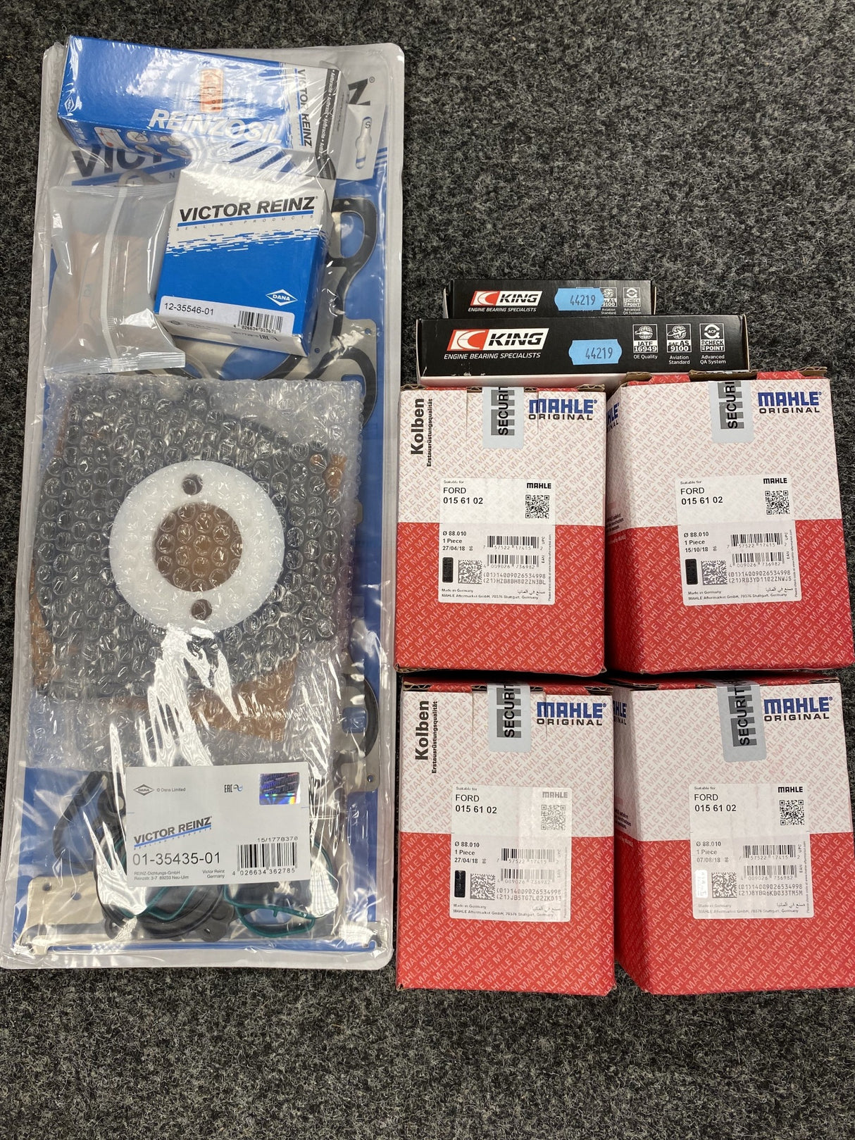 Ford Fiesta VI Mk6 ST150 Duratec MLS Gasket Bearing MAHLE WOSSNER forged Piston Rebuild Kit