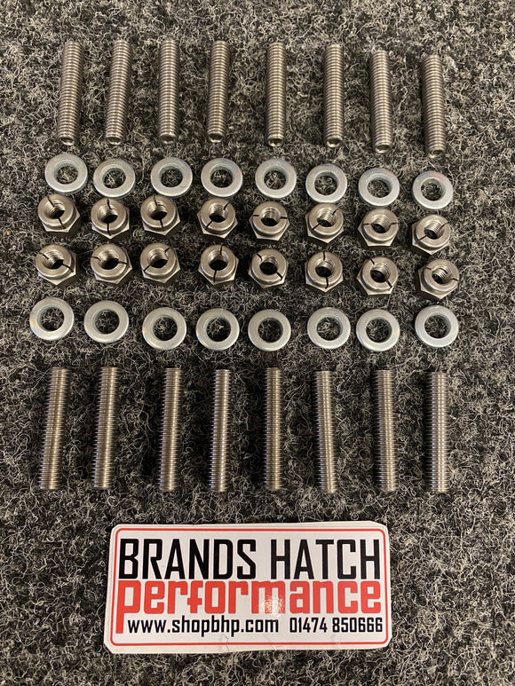 16 X Ford Sierra Escort RS Cosworth YB Exhaust Manifold Studs, Washers & Nuts