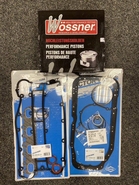 Vauxhall C20XE 2.0 Reinz Full Engine Gasket WOSSNER forged High Comp 3 Ring Piston Pec Rod Rebuild Kit