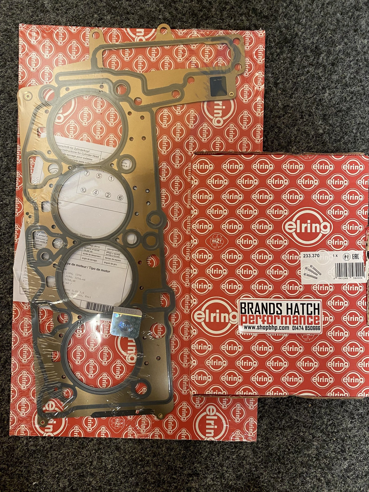 Mini Cooper D SD R55 R56 R57 R60 R61 N47C20 1.45 MLS Elring Head Gasket & Bolts