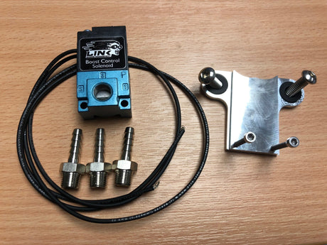 LINK ECU boost valve inc 4mm tails & bracket with rubber mounts.