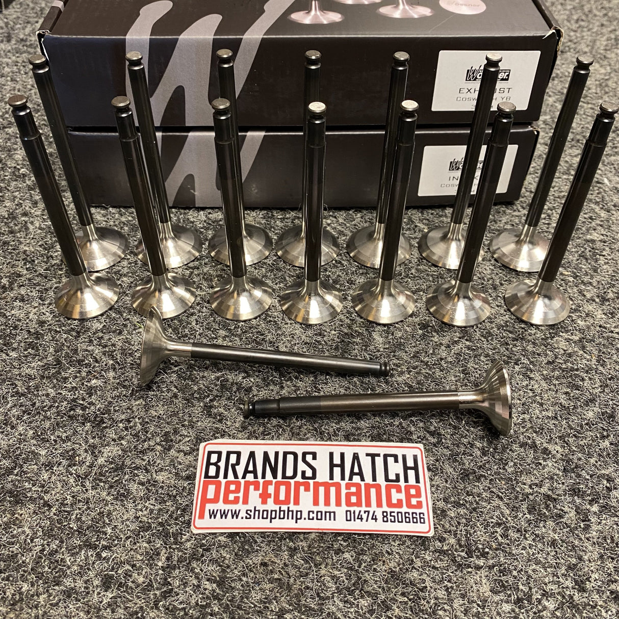 Wossner Ford Cosworth YB Standard Black Nitrided Stainless Inlet & Inconel Exhaust Valves