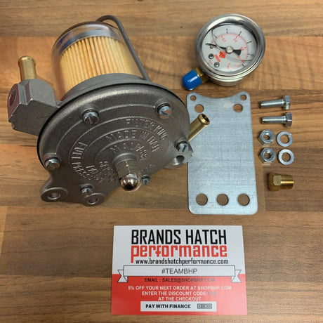 MALPASSI Filter King 1.5 - 7psi Fuel Regulator - 85mm Glass Bowl - Gauge Option