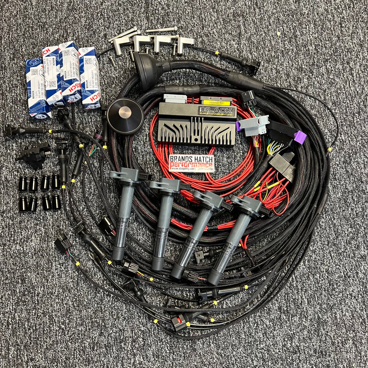 Ford RS Cosworth YB ECUMASTER CLASSIC / BLACK Wiring Engine Loom & Bosch 550CC / 1000CC Injectors & K20 Coils