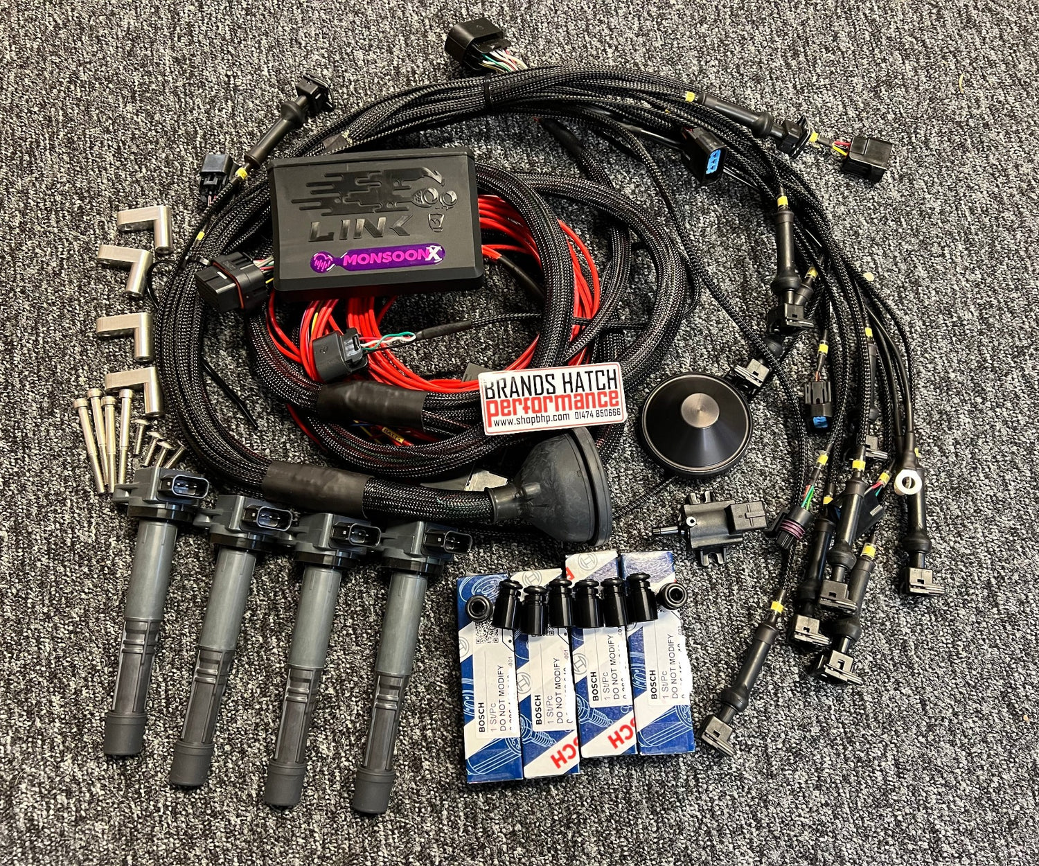 Link G4X Monsoon X ECU Ford RS Cosworth YB engine Kit with Wiring Engine Loom & Bosch 550cc / 1000cc Injectors & K20 Coils