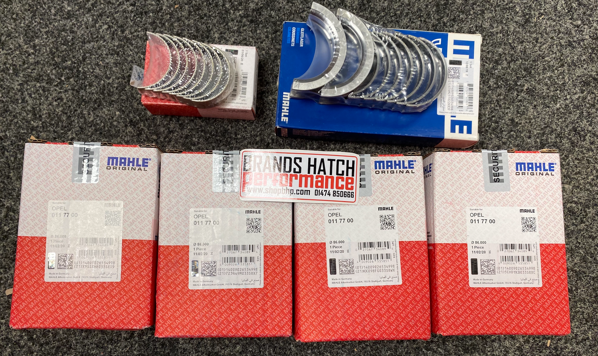 Vauxhall Opel 2.0 C20XE 20XE STD 86mm Bore Mahle Pistons & STD Engine Bearings