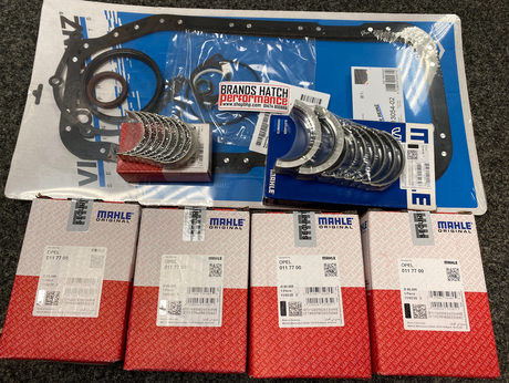 Vauxhall C20XE 20XE STD 86mm Mahle Pistons & STD Engine Bearings & Bottom End Gasket