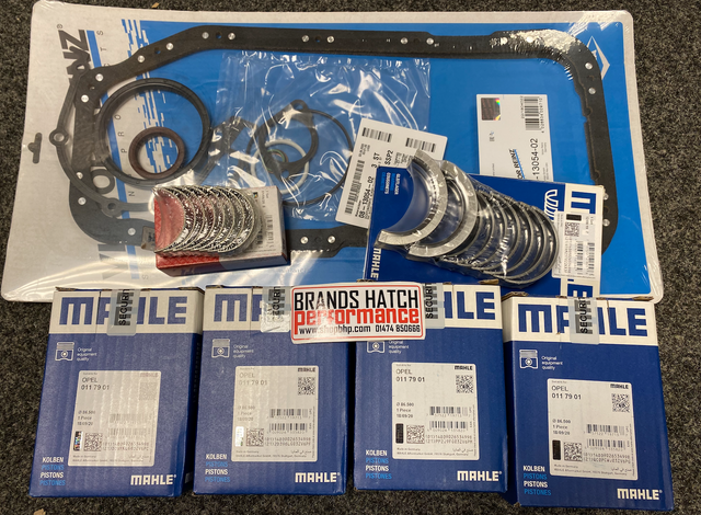 VAUXHALL C20LET 86.50 +0.5mm MAHLE Pistons & STD Bearings & Bottom End Gasket