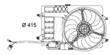 Mini One Cooper S R50 R52 R52 W10 W11 5 Pin Mahle Behr Radiator Condensor Fan CFF29000S