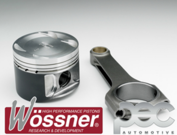 Wossner FORD 2.0 Cosworth YB Turbo 4x4 Low Comp 7.6:1 Forged Pistons & PEC Rods Set